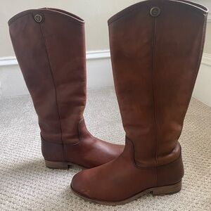 Frye Melissa boots 4015 Brown Leather Knee High Tall Riding Campus Boots Sz 7B
